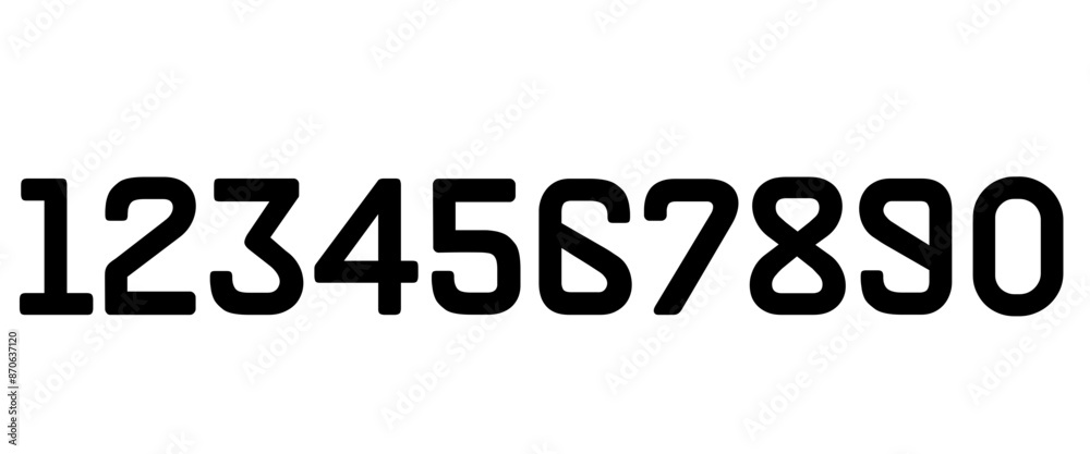 number set 0-9 white bsckground number set 0-9 white bsckground