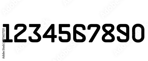 number set 0-9 white bsckground