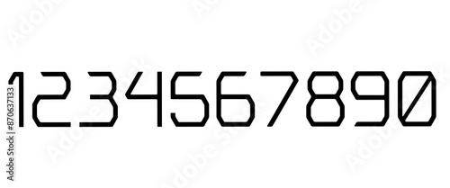 Number icon, simple line doodle type, alphabet scribble outline design. Minimal black contour draw marker. School letter sketch isolated on white background. Cartoon education vector illustration