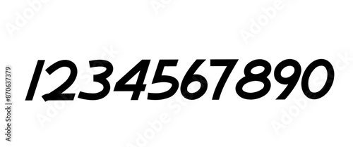 Number icon, simple line doodle type, alphabet scribble outline design. Minimal black contour draw marker. School letter sketch isolated on white background. Cartoon education vector illustration
