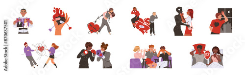 Relationship Problems with Man and Woman Suffering from Troubles in Relation Vector Set
