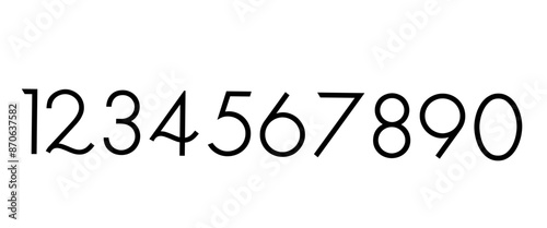 Number icon, simple line doodle type, alphabet scribble outline design. Minimal black contour draw marker. School letter sketch isolated on white background. Cartoon education vector illustration
