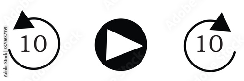 Backward and forward button icon. Vector Illustration.