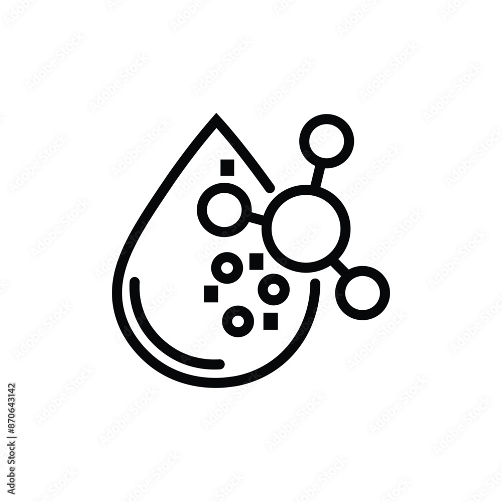oil keratin drop line icon vector. oil keratin drop sign. isolated contour symbol black illustration oil keratin drop line icon vector. oil keratin drop sign. isolated contour symbol black illustration