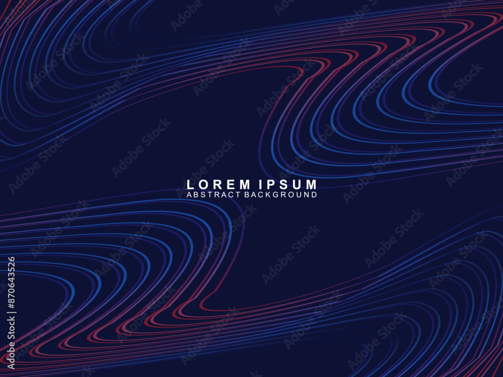 Abstract shining wave lines on dark blue background. Dynamic wave pattern. Modern flowing wavy lines. Futuristic technology concept. Suitable for banners, posters, brochures, flyers, websites, etc. Abstract shining wave lines on dark blue background. Dynamic wave pattern. Modern flowing wavy lines. Futuristic technology concept. Suitable for banners, posters, brochures, flyers, websites, etc.