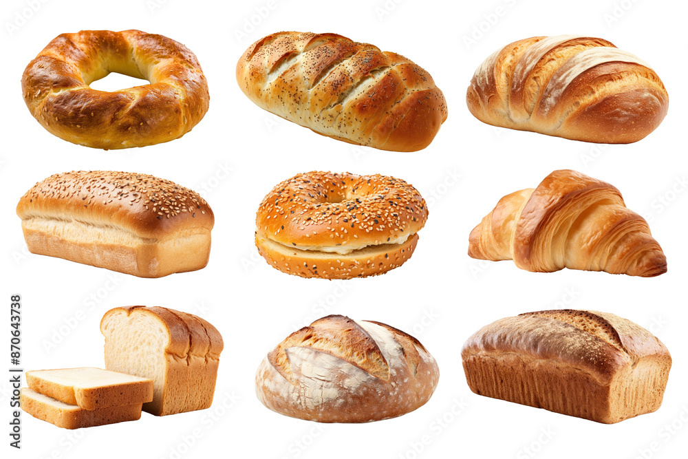 Bakery bread png cut out set Bakery bread png cut out set