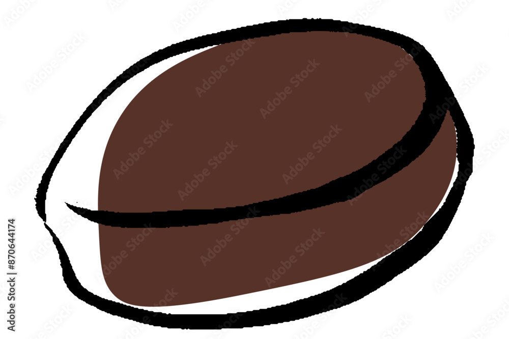 筆タッチのクッキーのイラスト