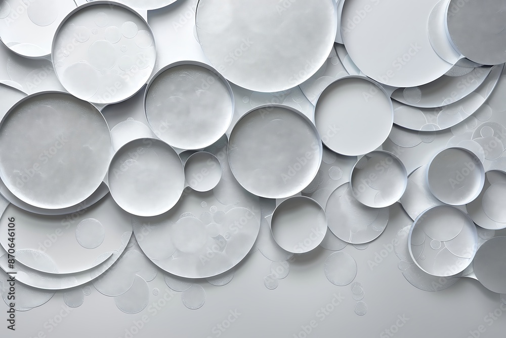 Abstract background with circles. Vector illustration. White and grey colors. Abstract background with circles. Vector illustration. White and grey colors.