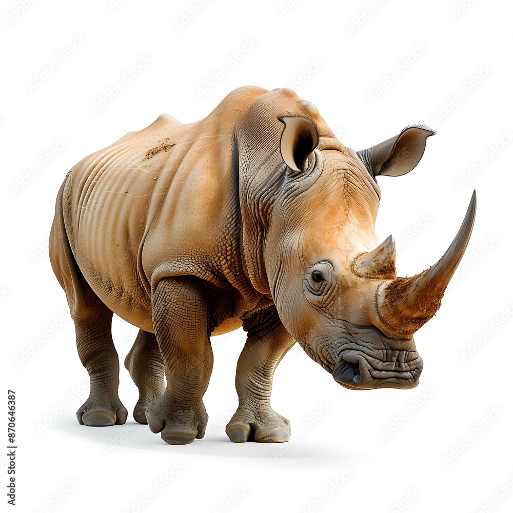 Fototapeta premium A realistic drawing of a rhinoceros