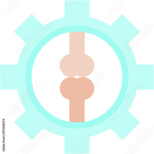 Vector Icon Biomechanics, Bone, Gear, Management, Bone