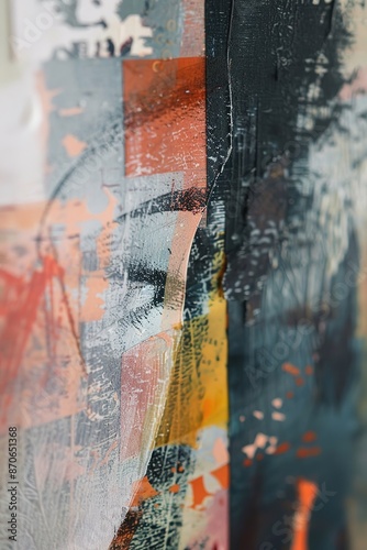 Wallpaper Mural Abstract colorful painting with textured strokes Torontodigital.ca