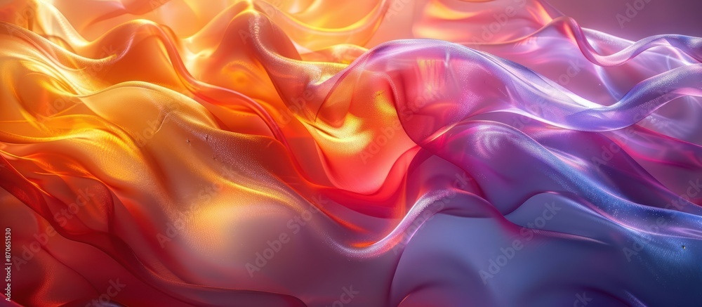 Obraz premium Abstract colorful glass ribbon background. Neon colorful mix texture