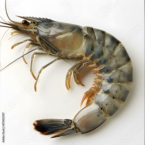 A large shrimp isolated on a white background photo