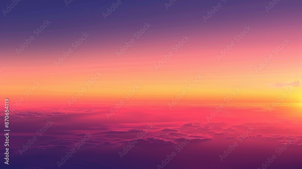 Fototapeta premium A Breathtaking Sunset Sky Above Clouds