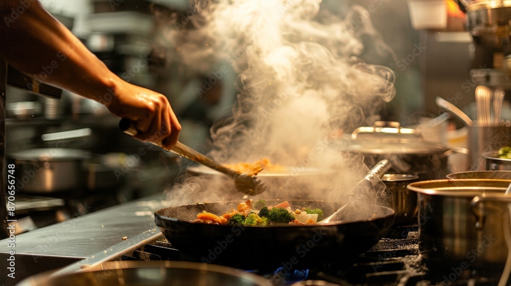 Smoke fills the kitchen as the meal cooks, adding a rich, smoky flavor to the dishes. Smoke fills the kitchen as the meal cooks, adding a rich, smoky flavor to the dishes.