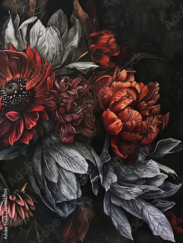 Dreamy Painterly Delicate Flowers