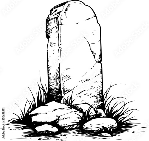 Hand drawn grave stone clipart design illustration