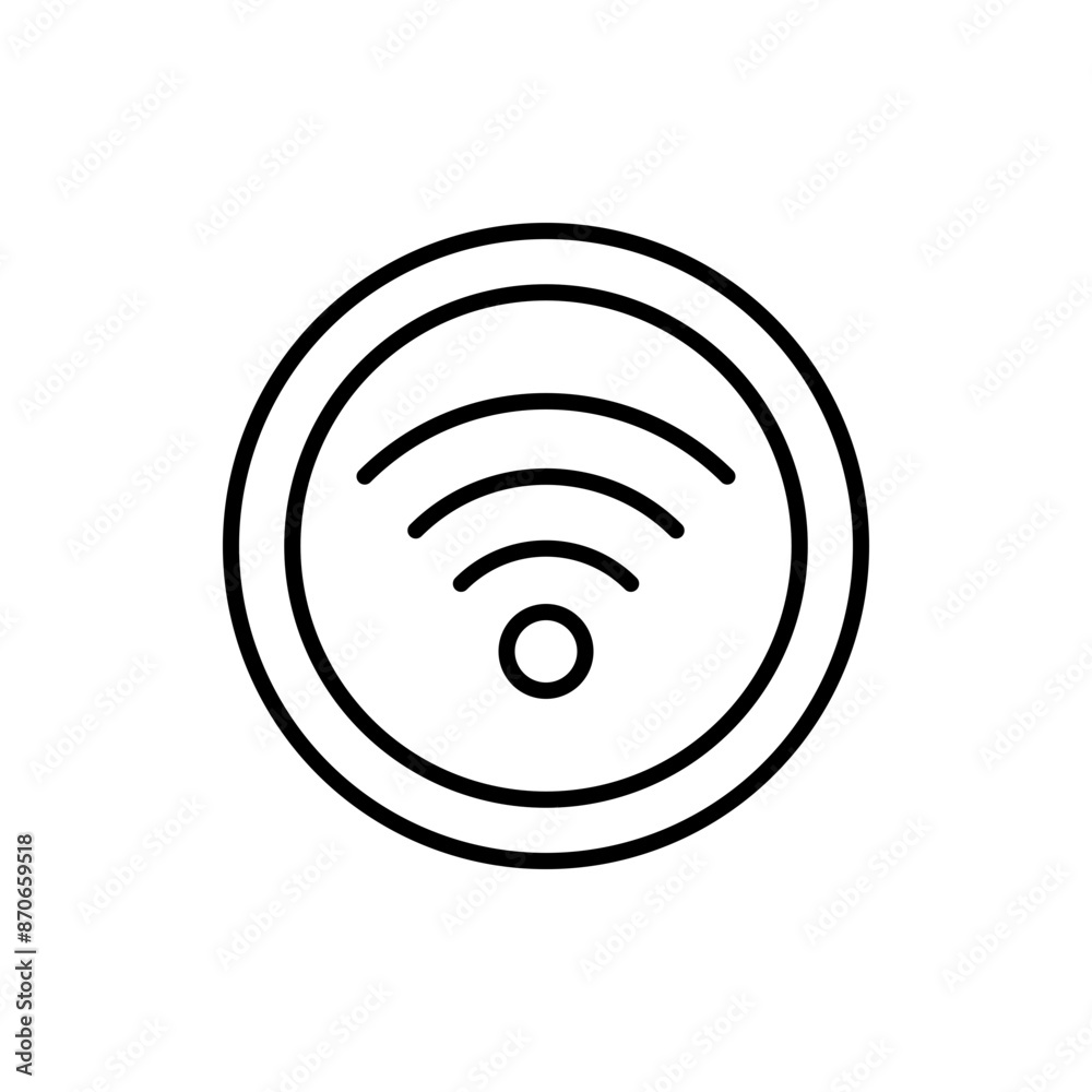 Wi-fi sign outline icons, minimalist vector illustration ,simple transparent graphic element .Isolated on white background Wi-fi sign outline icons, minimalist vector illustration ,simple transparent graphic element .Isolated on white background