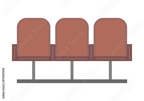 Butacas o asientos rojos de un cine o teatro