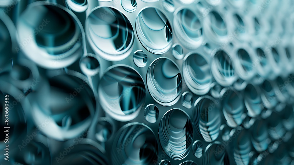abstract glass reeded with darkblue background