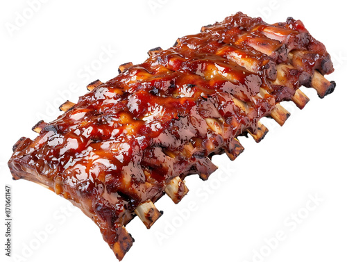 Delicious Glazed BBQ Ribs Food Photo