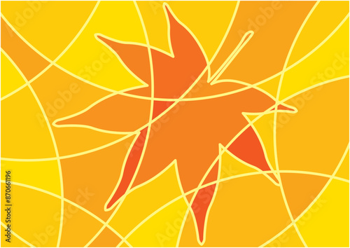 モザイク模様で秋をイメージした背景画像