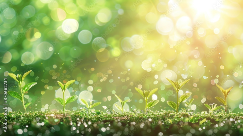 Fototapeta premium New Life Emerging in a Sunlit Meadow