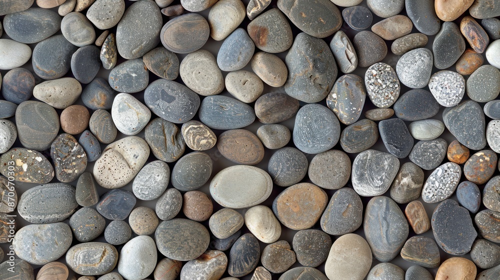 Close-up of Smooth, Gray and Brown River Rocks Close-up of Smooth, Gray and Brown River Rocks