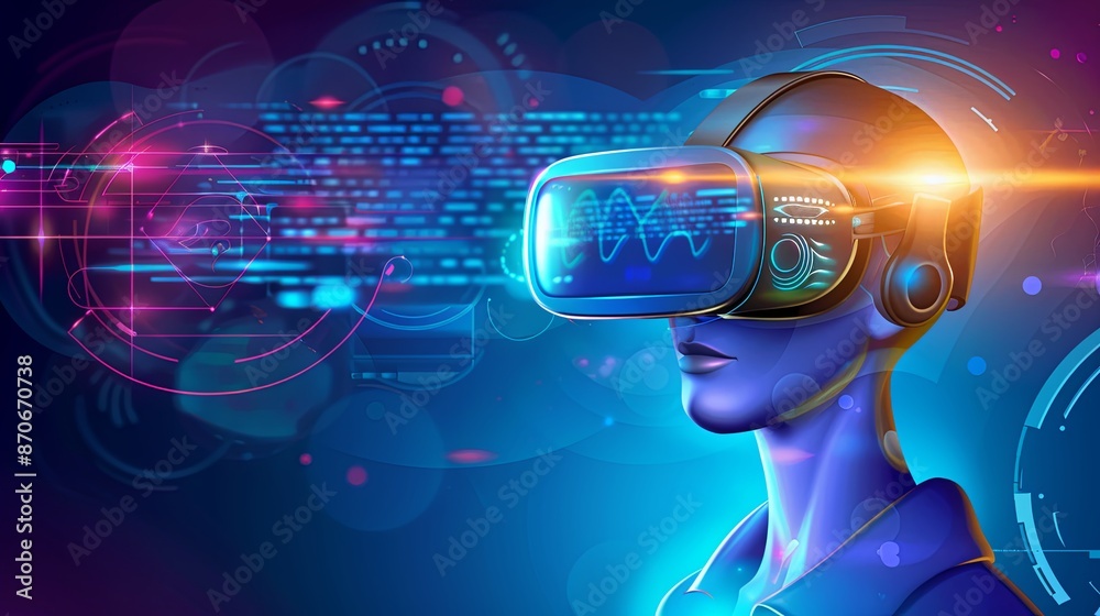 an image of a person using VR and AR googles an image of a person using VR and AR googles