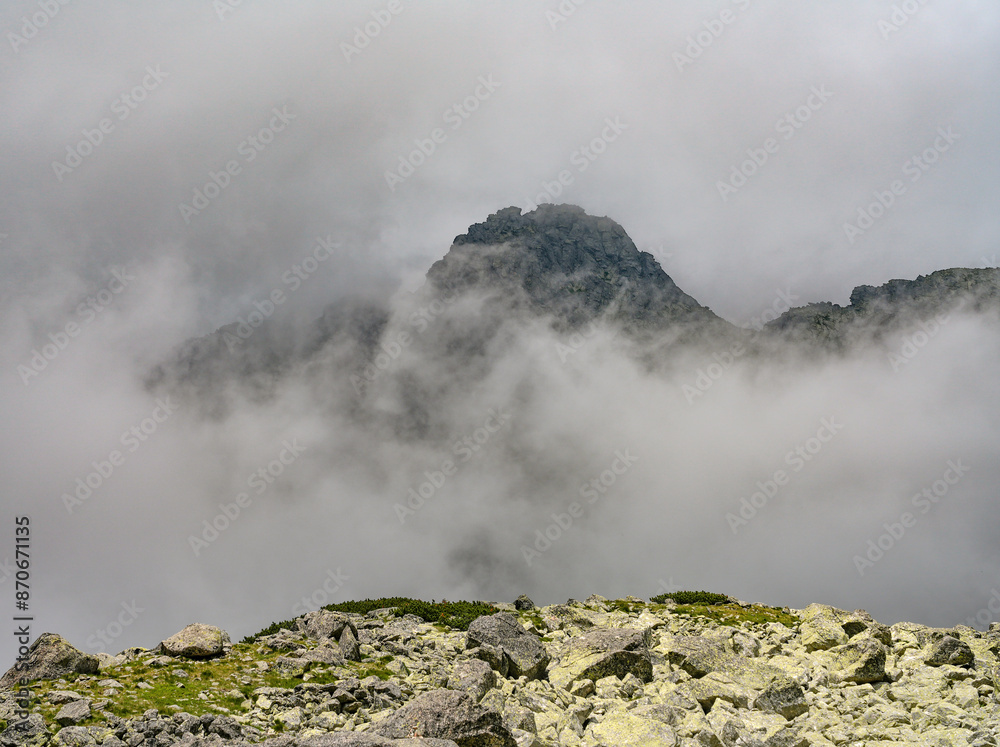 Fototapeta premium Alpine summer landscape in Tatra Mountains, Slovakia, Europe