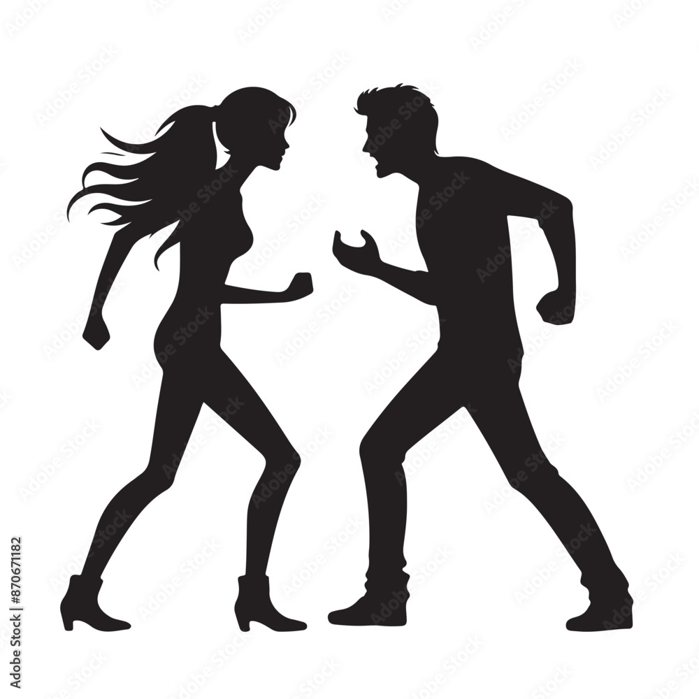 a black and white image of a couple dancing silhouette. a black and white image of a couple dancing silhouette.