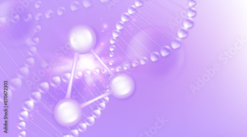 Hyaluronic acid and Niacinamide hair and skin solutions ad, purple collagen serum drop with cosmetic advertising background ready to use, illustration vector.