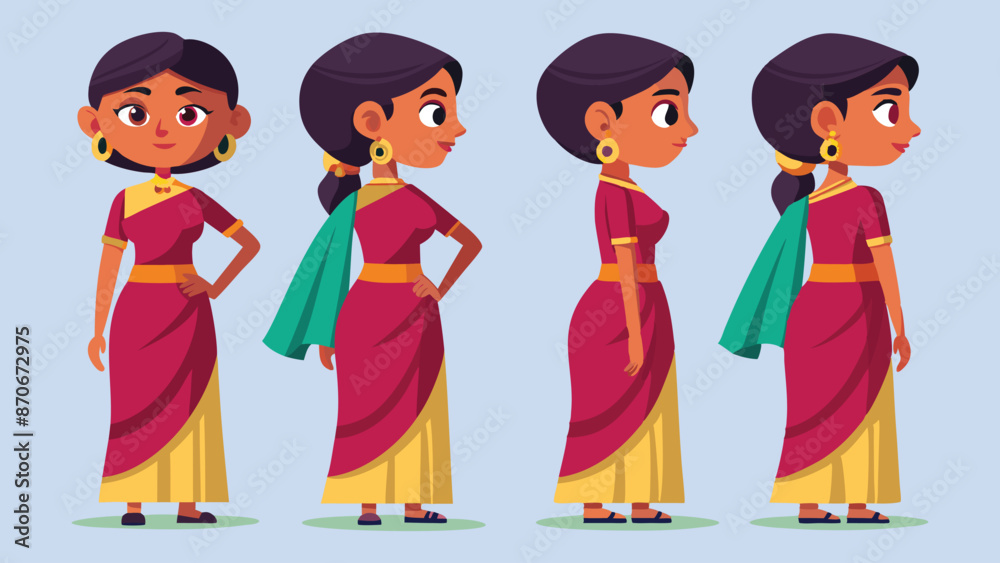 2D Cartoon Character Vector Illustration.