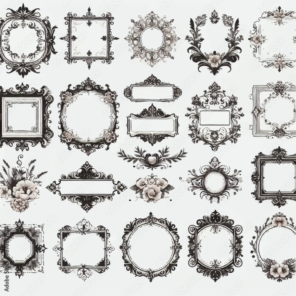 Obraz premium A collection of mirrors including one that has a picture.