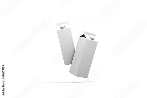 3D rendering milk pack for the best presentation of your product mockups