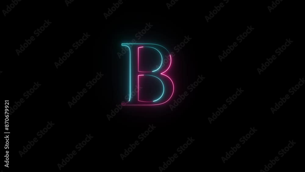 Glowing neon alphabet B .Educational concept with neon letter B. Shine text B the best digital symbol and 3d render. Glowing neon alphabet B .Educational concept with neon letter B. Shine text B the best digital symbol and 3d render.