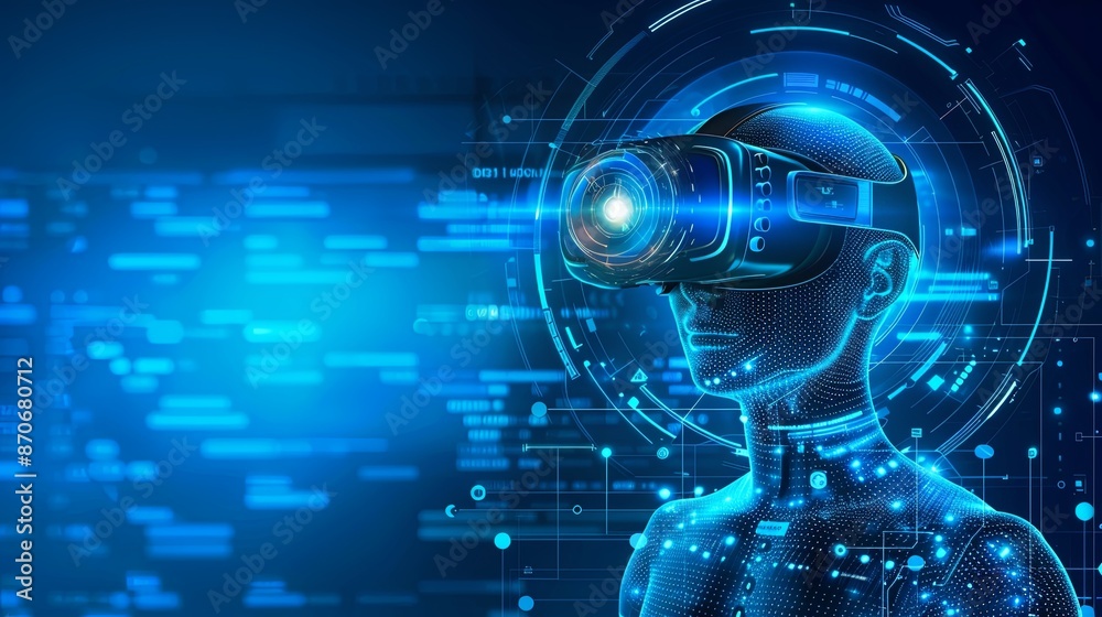 an image of a person using VR and AR googles an image of a person using VR and AR googles