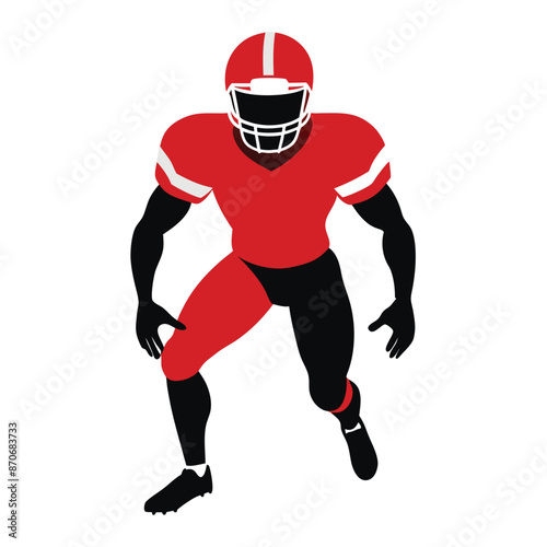 American football player silhouette design