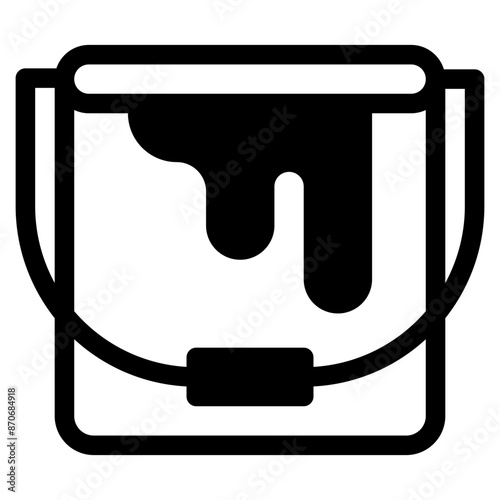 Paint Bucket, Paint, Bucket, Construction and Tools, Bucket, Fill Color Icon