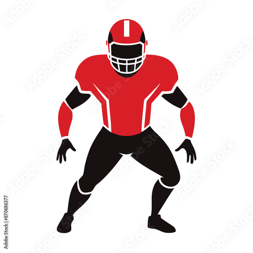 American football player silhouette design