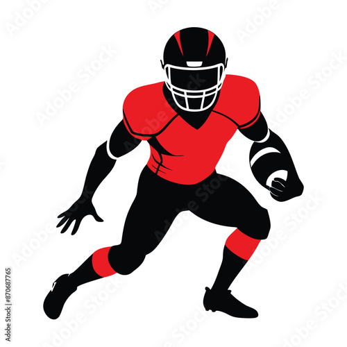 American football player silhouette design