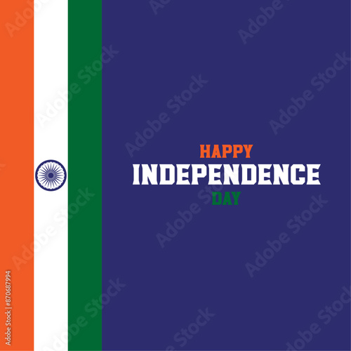 Celebratory Indian Independence Day Greeting - National Pride Vector, Elevate designs with this vector featuring four vibrant brush strokes