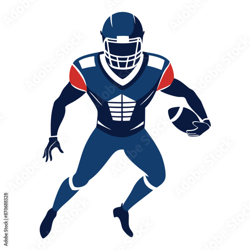 American football player silhouette design