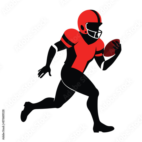 American football player silhouette design