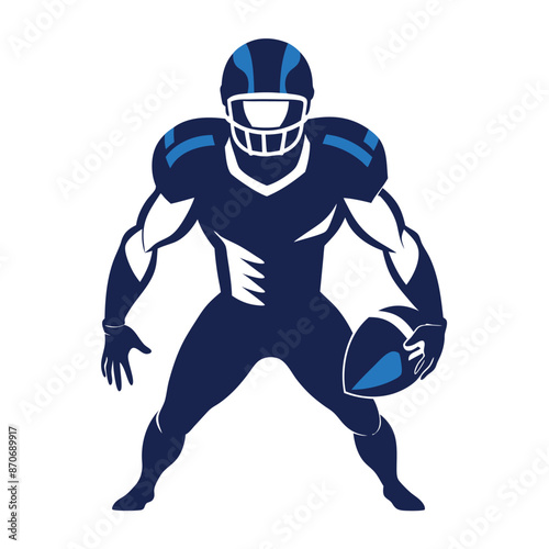 American football player silhouette design