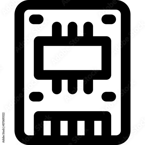 ssd icon. vector line icon for your website, mobile, presentation, and logo design.