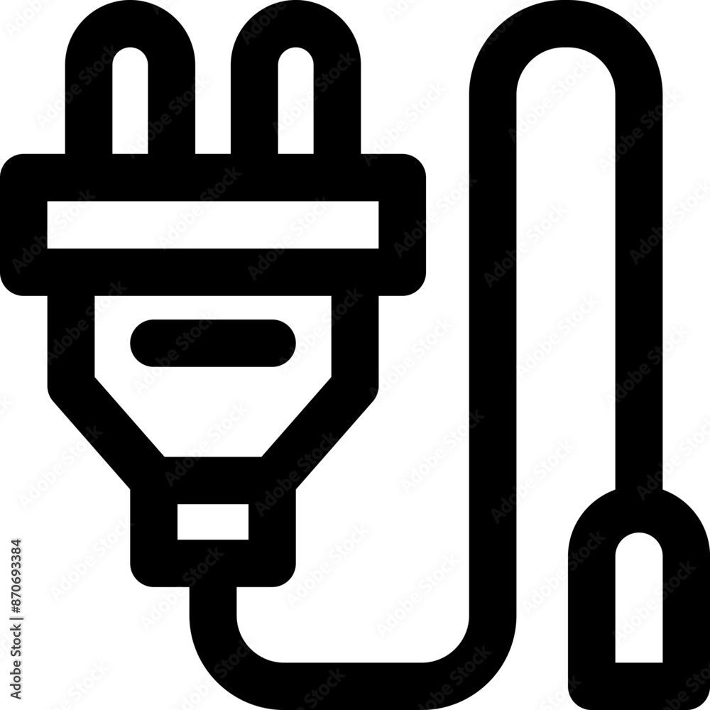 power cable icon. vector line icon for your website, mobile, presentation, and logo design. power cable icon. vector line icon for your website, mobile, presentation, and logo design.
