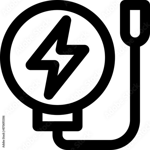 wireless charging icon. vector line icon for your website, mobile, presentation, and logo design.