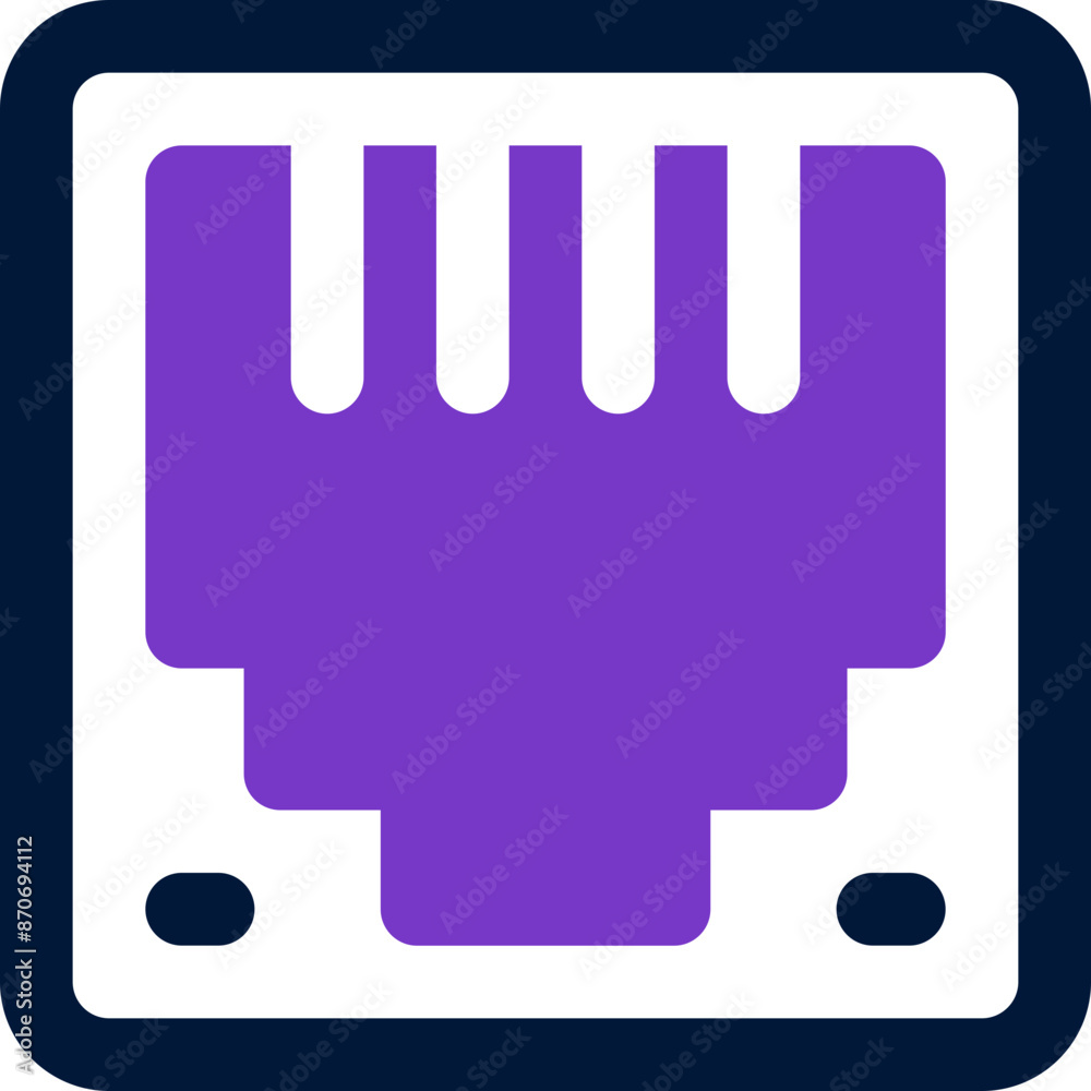 ethernet icon. vector dual tone icon for your website, mobile, presentation, and logo design.