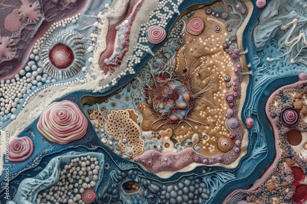 Abstract Art: Organic Forms in a Tapestry of Colors Abstract Art: Organic Forms in a Tapestry of Colors